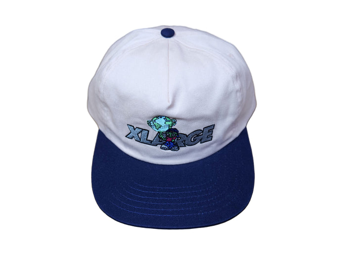 Around the World Snapback - Thrift White