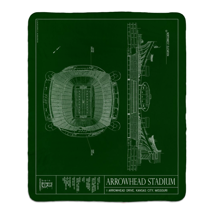 Arrowhead Stadium St Patricks Day Fleece Sherpa Blankets