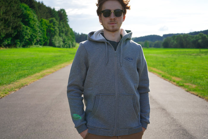 AS Logo - Sweat Kapuzen Jacke - Hellgrau - Herren