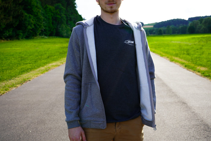 AS Logo - Sweat Kapuzen Jacke - Hellgrau - Herren