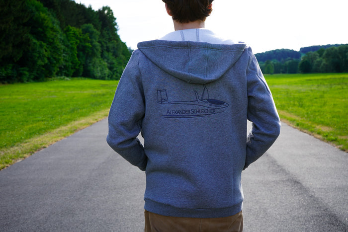 AS Logo - Sweat Kapuzen Jacke - Hellgrau - Herren