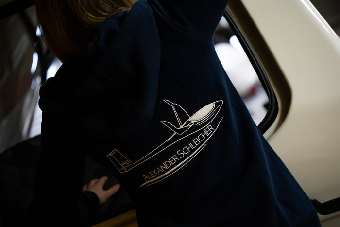 AS Logo - Sweat Kapuzen Jacke - Marine - Damen