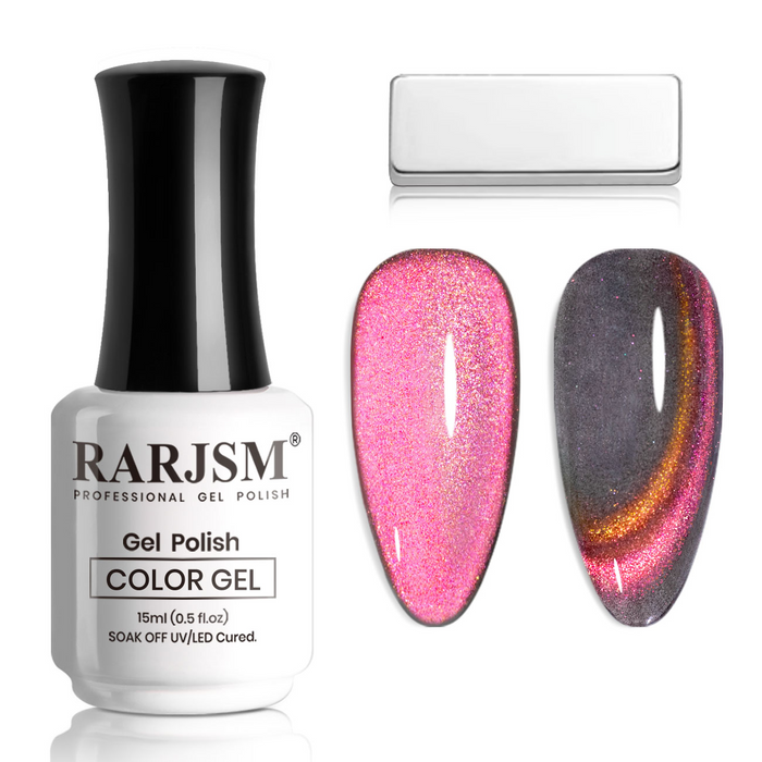 Magic Orange Purple Magic Ice Jelly Cat Eye Gel Polish TPO HEMA Free