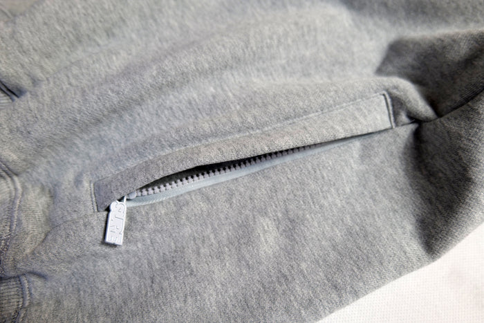 Authentics Embroidered Super Heavyweight 1/4 Zip  - Athletic Heather / Blue