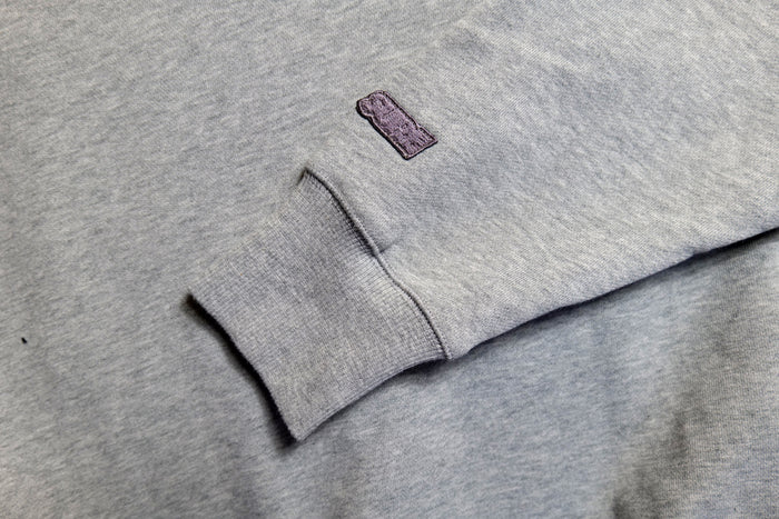 Authentics Embroidered Super Heavyweight 1/4 Zip  - Athletic Heather / Blue