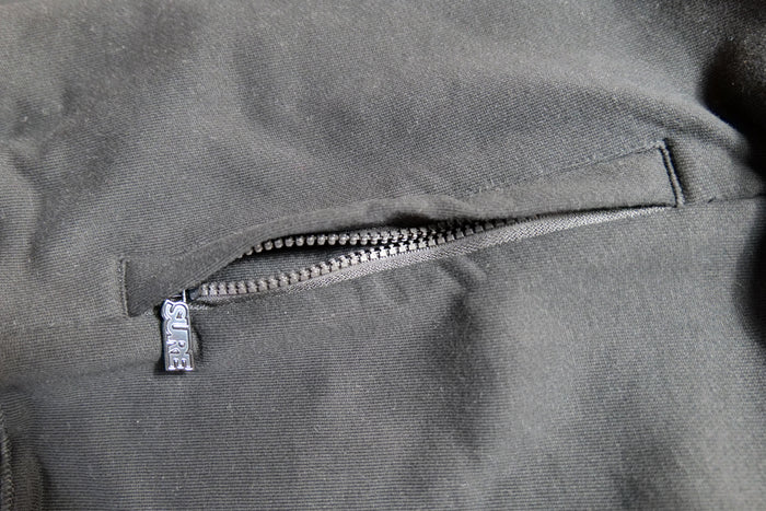 Authentics Embroidered Super Heavyweight 1/4 Zip  - Black / Grey