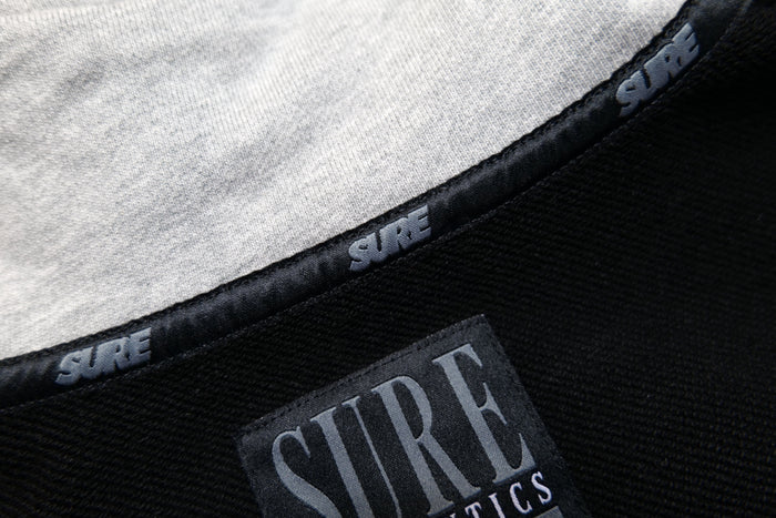 Authentics Embroidered Super Heavyweight Contrast 1/4 Zip  - Black / Forest