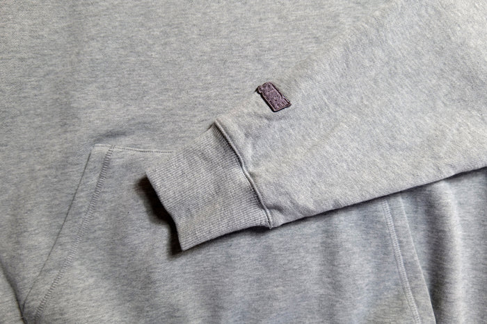 Authentics Embroidered Super Heavyweight Hood - Athletic Heather / Blue