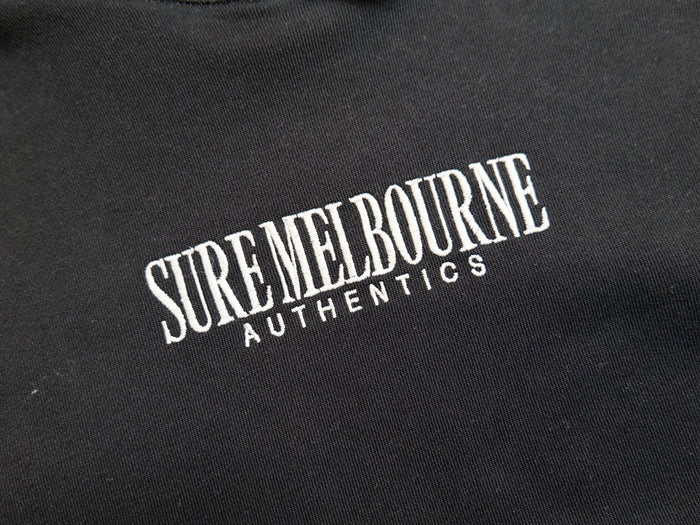 Authentics Embroidered Super Heavyweight Hood - Black / Grey