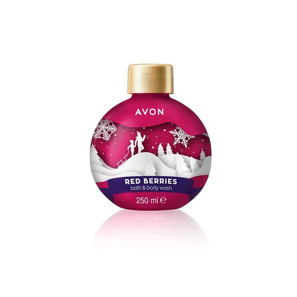 Avon Senses Bauble Red Berries Bubble Bath & Body Wash – 250ml