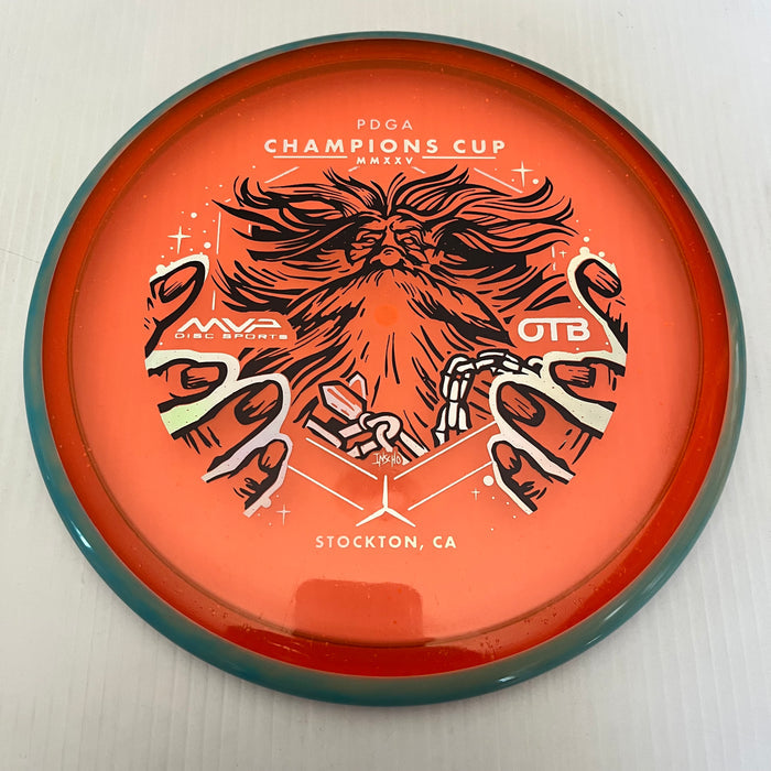 Orange/Swirly Teal Rim/177g 9