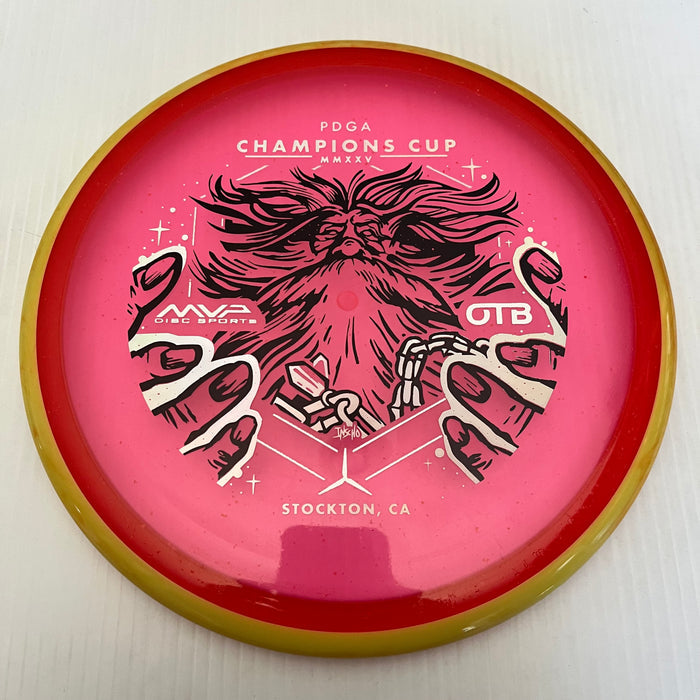 Pinkish Red/Yellow Rim/176g 12
