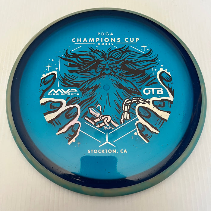 Blue/Swirly Teal Rim/177g 15