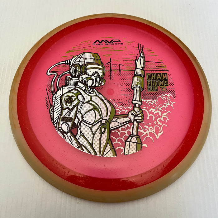 Reddish Pink/Swirly Orange Rim/172g 17