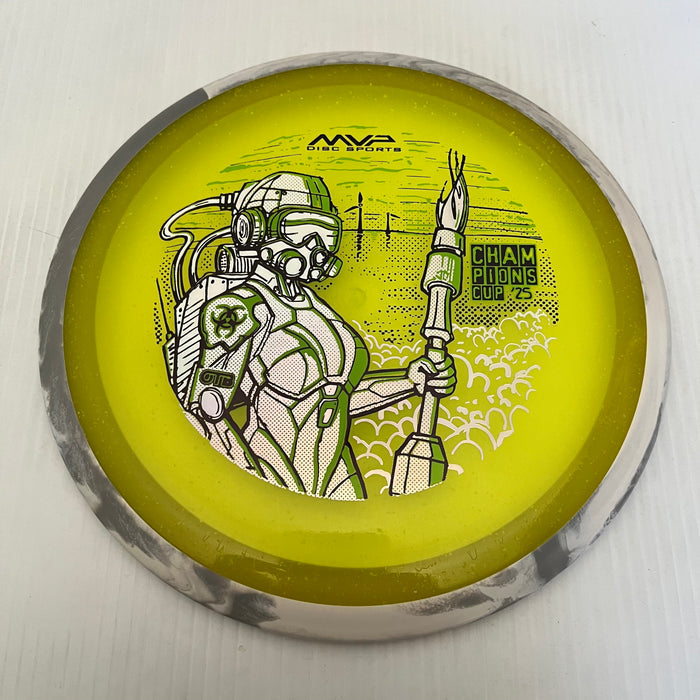 Yellow/Swirly Grey & White Rim/173g 20
