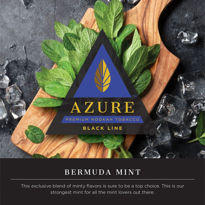 Azure Black Line Bermuda Mint Hookah Shisha Flavor -