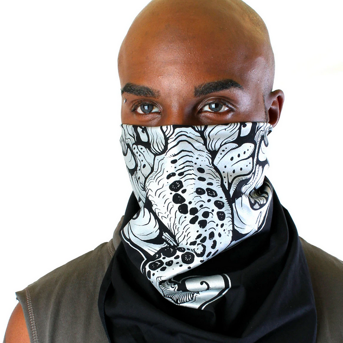 BAKU BANDANA -GOLD AND WHITE-