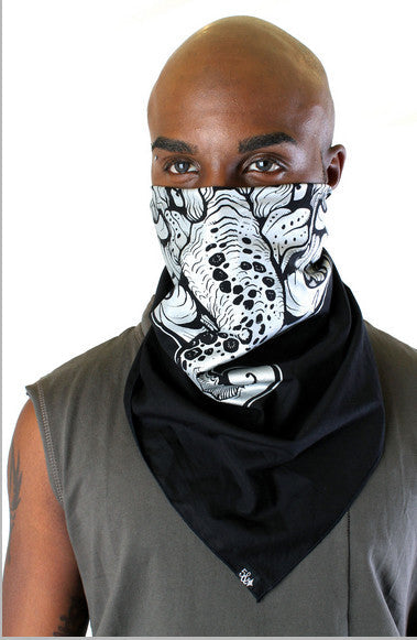 BAKU BANDANA -GOLD AND WHITE-