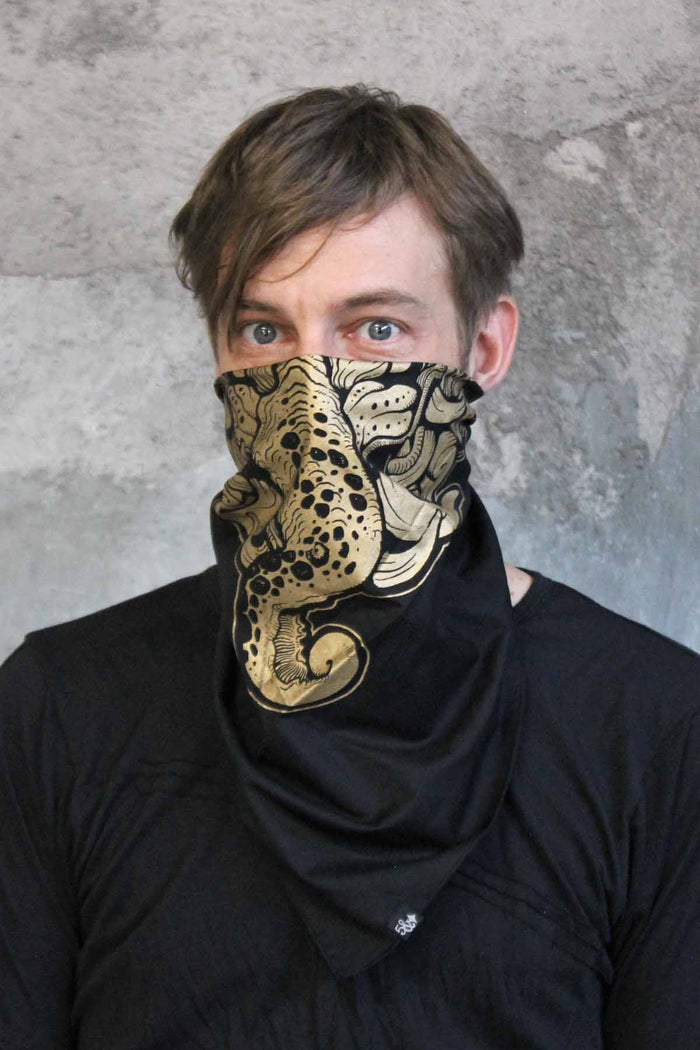 BAKU BANDANA -GOLD AND WHITE-
