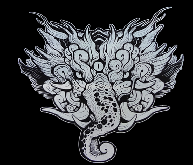 BAKU BANDANA -GOLD AND WHITE-