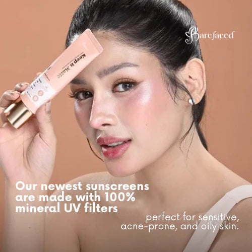 Barefaced KEEP-IT-MATTE 100% Mineral Sunscreen Tinted SPF50 PA+++ 50g with Niacinamide
