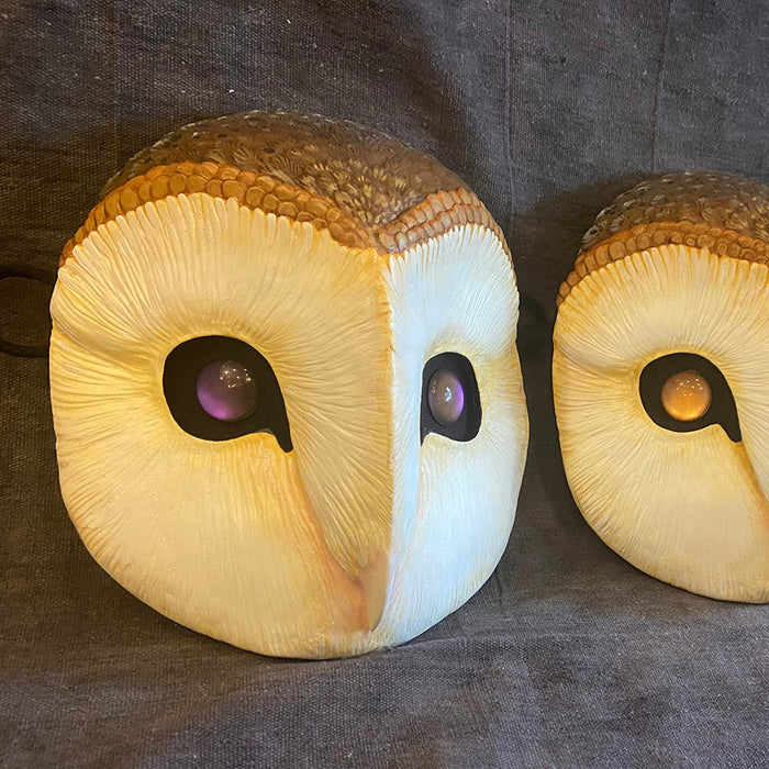 BARN OWL MASK WITH REFLECTIVE EYES