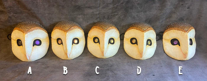 BARN OWL MASK WITH REFLECTIVE EYES