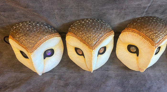 BARN OWL MASK WITH REFLECTIVE EYES