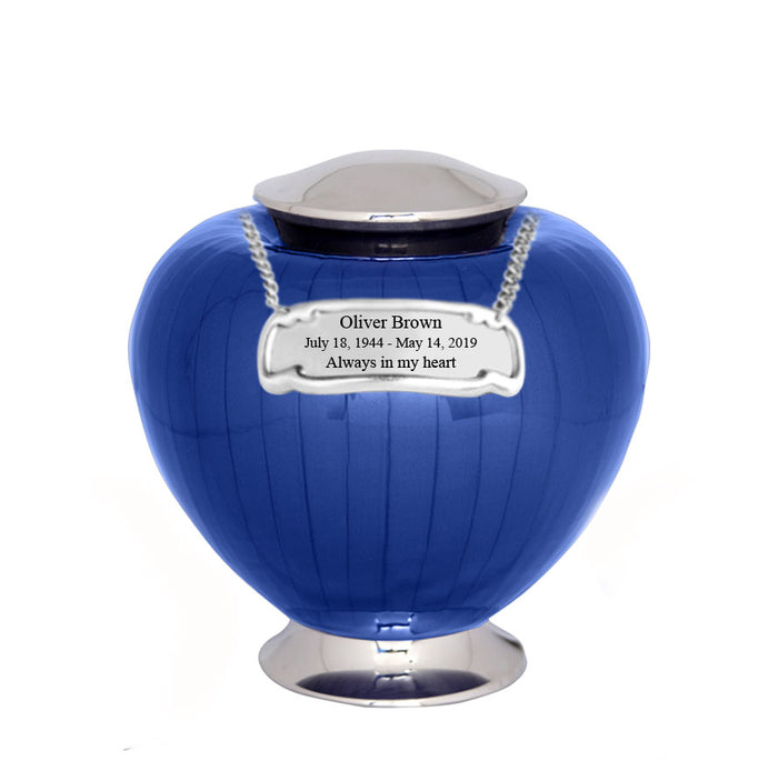 Baroque Blue Cremation Urn - IUFH112