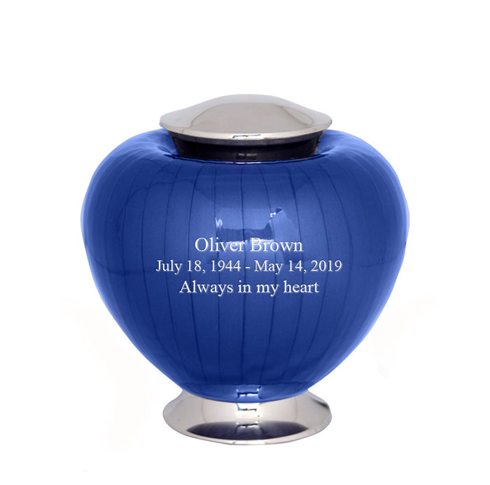 Baroque Blue Cremation Urn - IUFH112