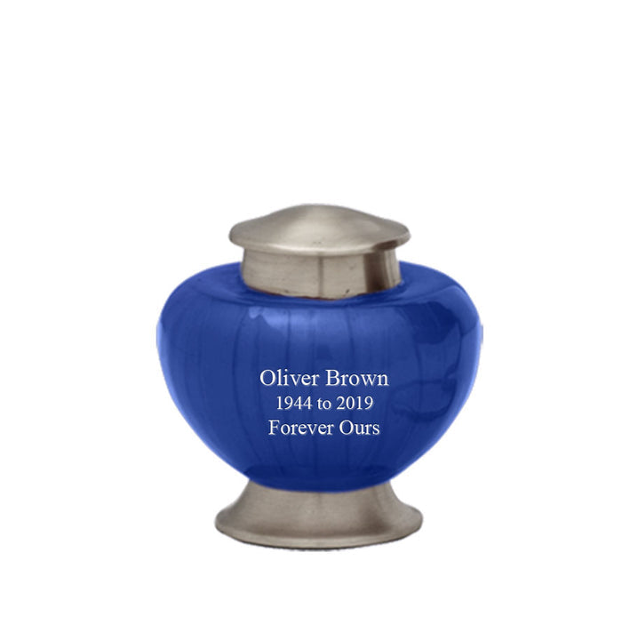 Baroque Blue Cremation Urn - IUFH112