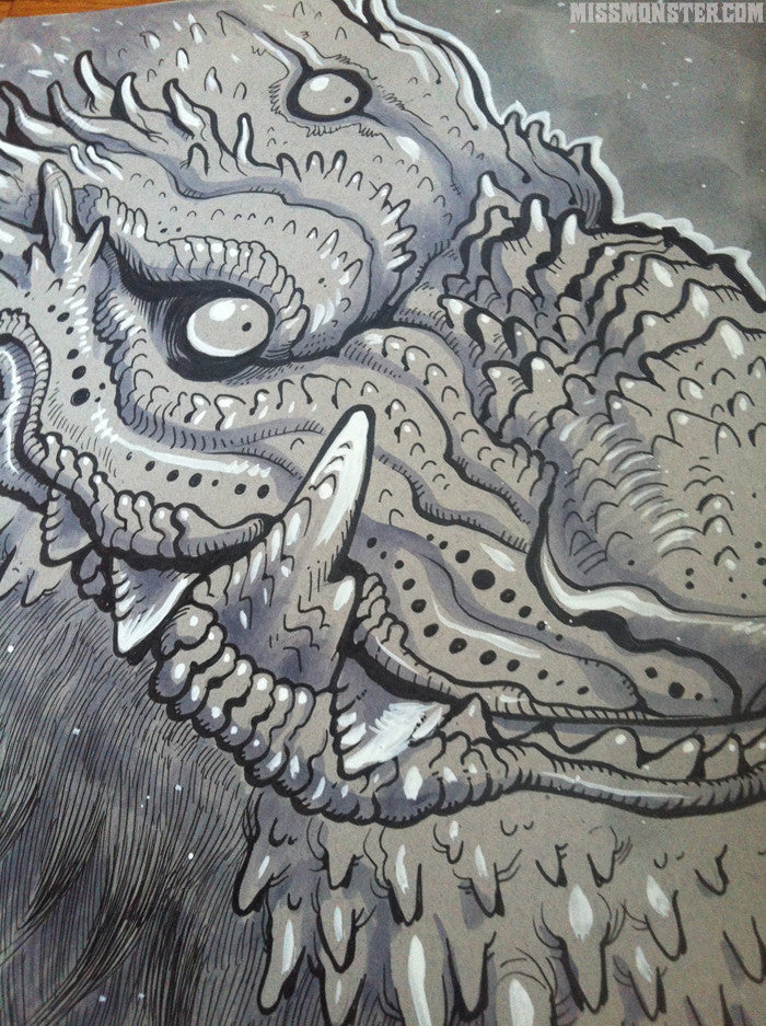 BEARD FOO DOG- ORIGINAL INK DRAWING