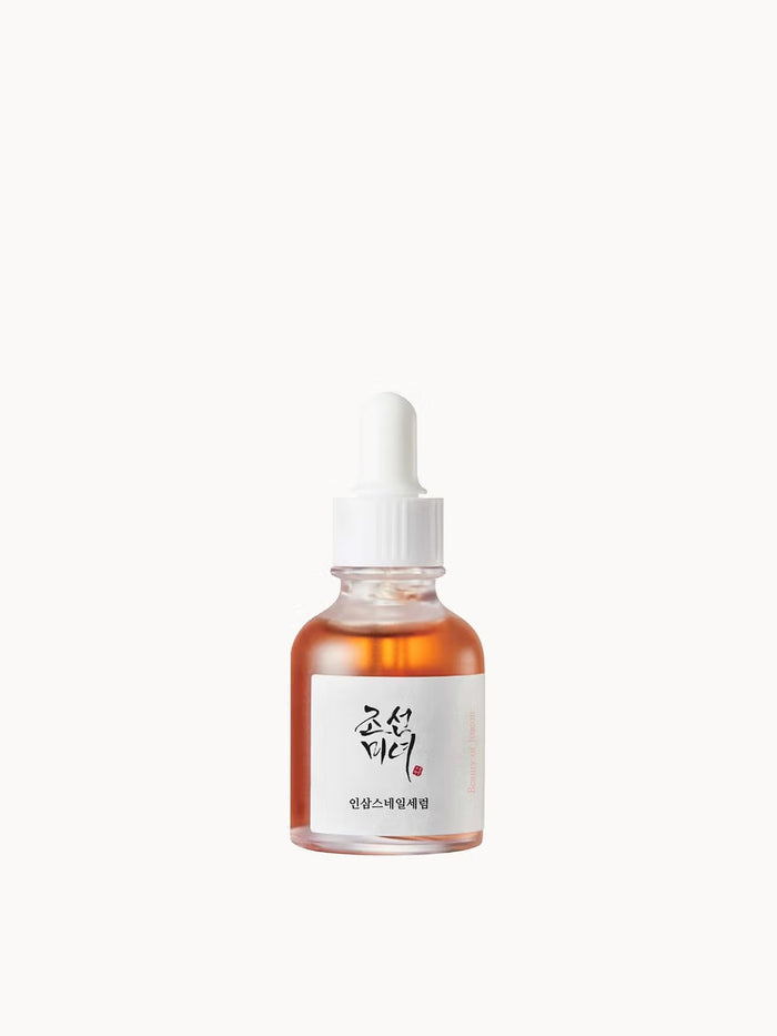 Beauty of Joseon Revive Serum with ginseng and snail mucin in a 30ml bottle, a face serum for nourishing skin.