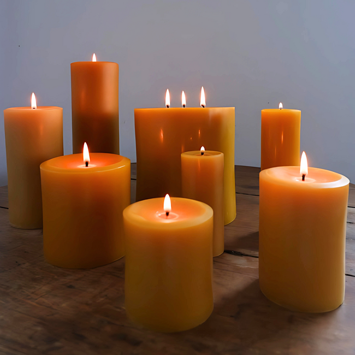 Beeswax Round Pillar Candle