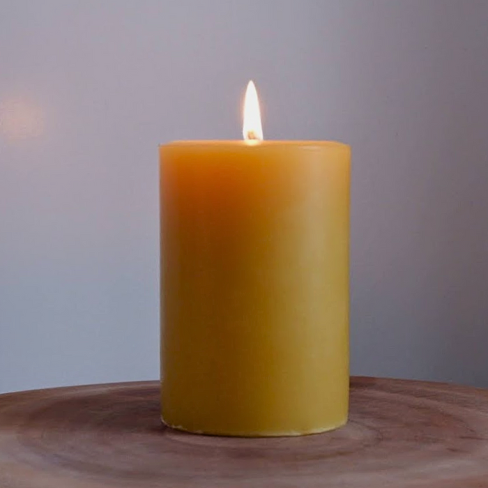 Beeswax Round Pillar Candle
