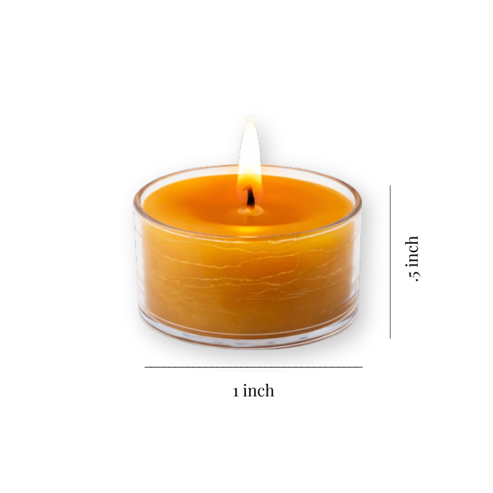 Beeswax Tea Light Candles - 12 Pack