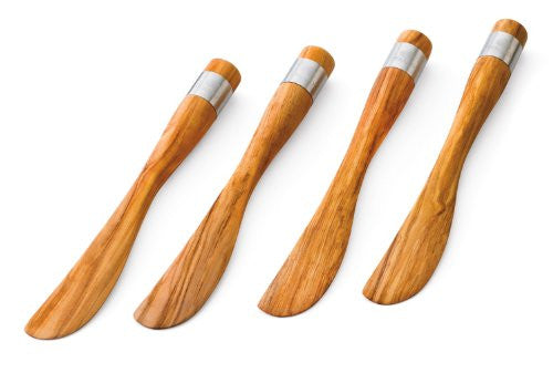 Berard Acero Olivewood Spreaders, Set of 4