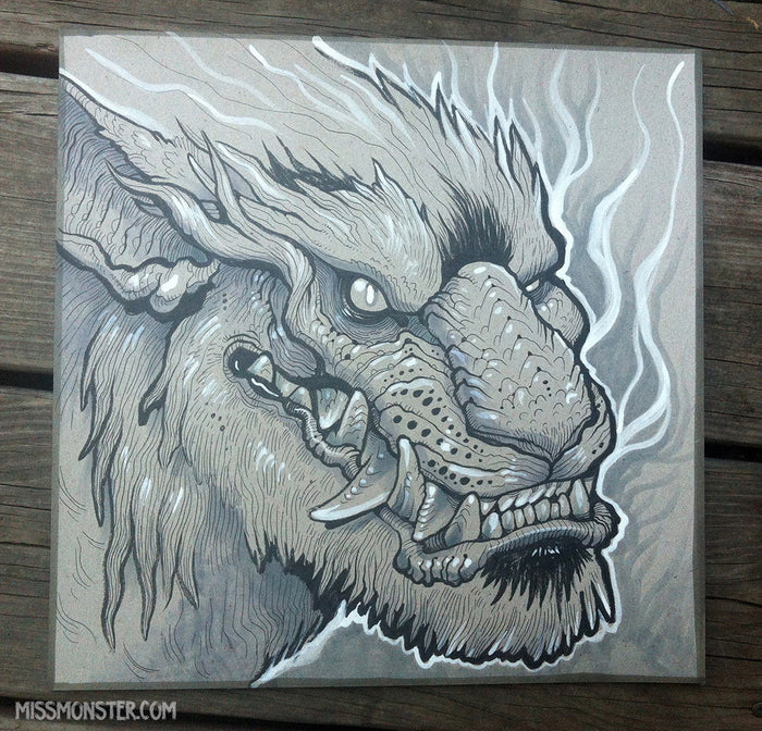 BIG FOO ORIGINAL INK DRAWING