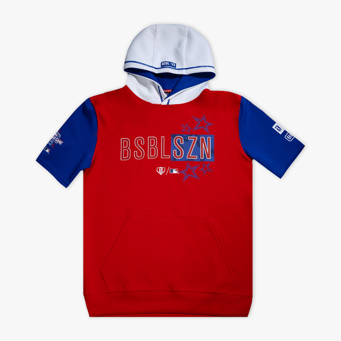 Red, White & Blue BL101 All-Star BSBL-SZN V3 youth short sleeve hoodie — front view