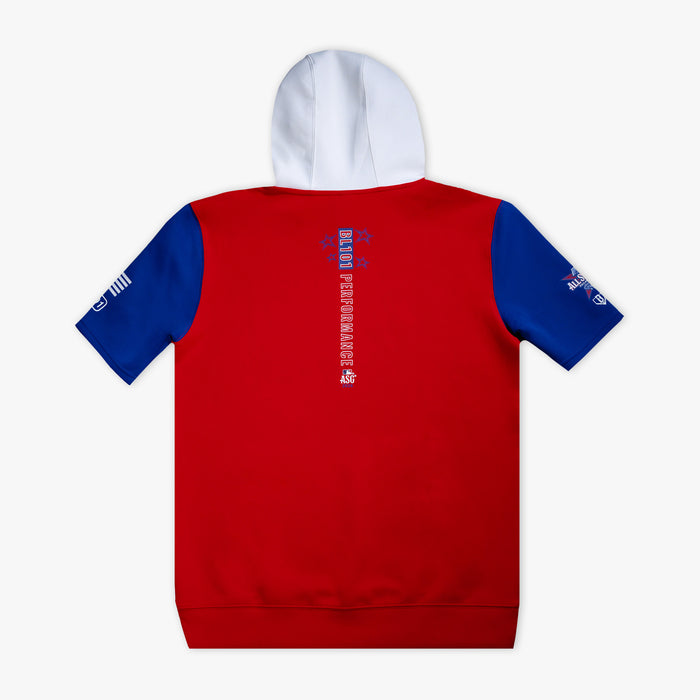 Red, White & Blue BL101 All-Star BSBL-SZN V3 short sleeve hoodie — back view
