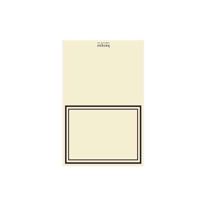 Black Border Folded Note - Barque Gifts