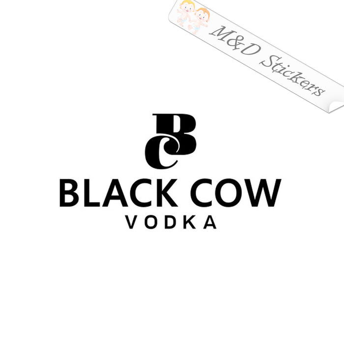 Black Cow Vodka Logo (4.5" - 30") Vinyl Decal in Different colors & size for Cars/Bikes/Windows