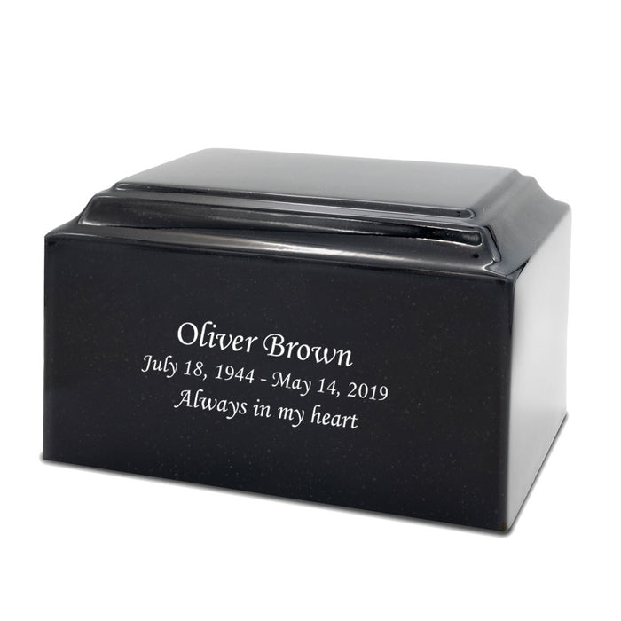 Black Granite Marble Urn - IUCM700