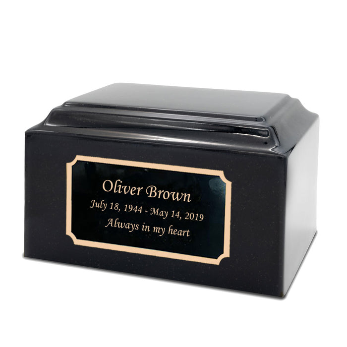 Black Granite Marble Urn - IUCM700
