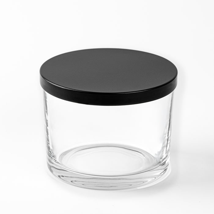 Black Metal 3-Wick Candle Jar Lid - product detail