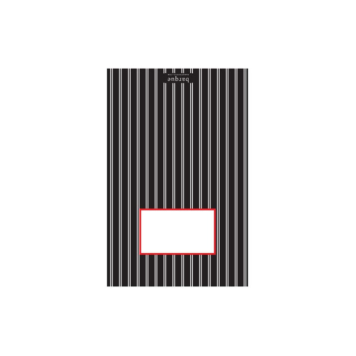 Black Pinstripe Folded Note - Barque Gifts