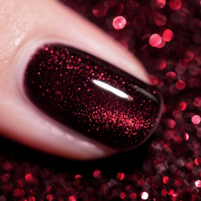 RARJSM ®Black Red Shiny Cat Eye Nail Gel Polish 15ml