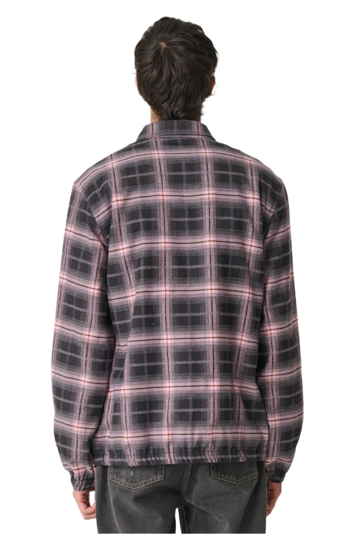 Blended Check Zip Jacket - Pink