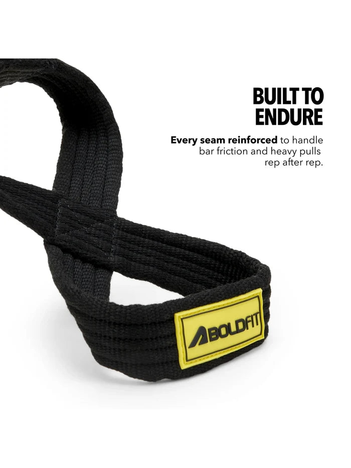Boldfit Eight Lifting Strap - Black