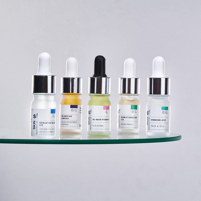 SKIN Functional Breakouts Kit for Sensitive Skin with product details skincare product on a light gray background